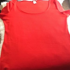 H &M knee length reddish/orange dress L